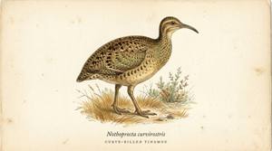 Curve-billed Tinamou illustration