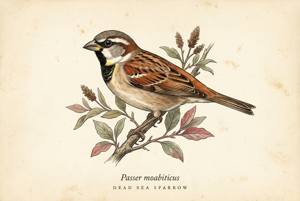 Dead Sea Sparrow illustration