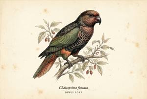 Dusky Lory illustration