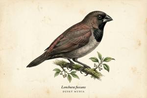 Dusky Munia illustration