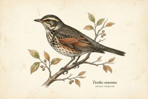 Dusky Thrush illustration