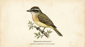 Dusky-chested Flycatcher illustration