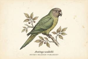 Dusky-headed Parakeet illustration