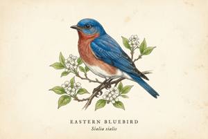 Eastern Bluebird illustration