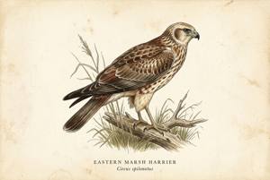 Eastern Marsh Harrier illustration
