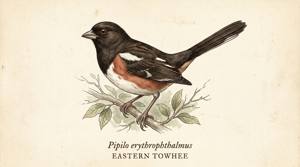 Eastern Towhee illustration