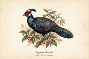 Edwards's Pheasant illustration