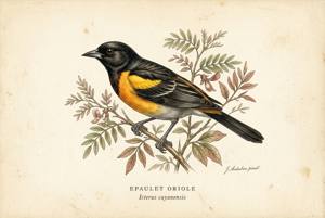Epaulet Oriole illustration