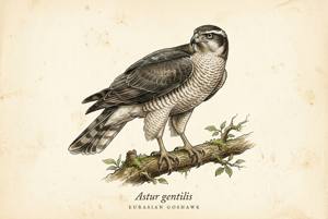 Eurasian Goshawk illustration