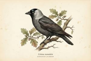 Eurasian Jackdaw illustration