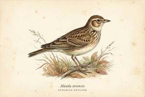 Eurasian Skylark illustration