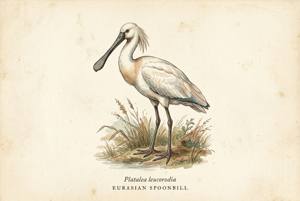 Eurasian Spoonbill illustration