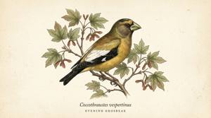 Evening Grosbeak illustration