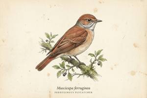 Ferruginous Flycatcher illustration