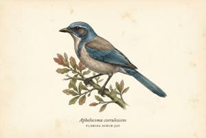 Florida Scrub-Jay illustration