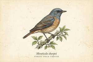 Forest Rock-Thrush illustration