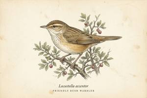 Friendly Bush Warbler illustration