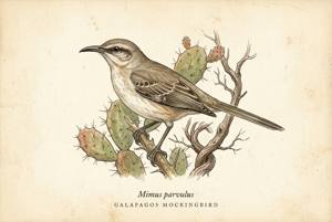 Galapagos Mockingbird illustration