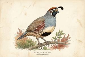 Gambel's Quail illustration