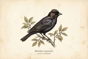 Giant Cowbird illustration