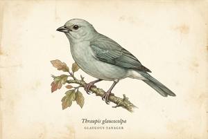 Glaucous Tanager illustration