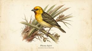 Golden Palm Weaver illustration