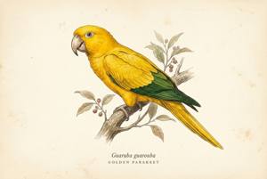Golden Parakeet illustration