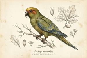 Golden-capped Parakeet illustration