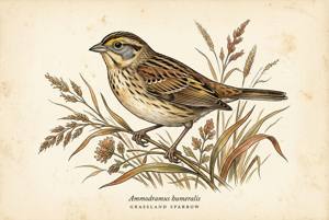 Grassland Sparrow illustration