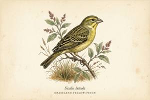Grassland Yellow-Finch illustration