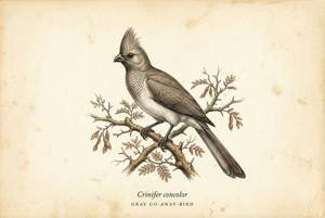 Gray Go-away-bird illustration