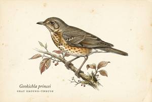 Gray Ground-Thrush illustration