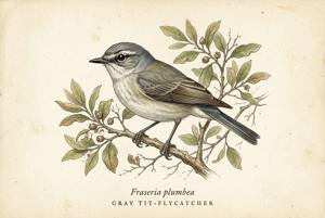 Gray Tit-Flycatcher illustration