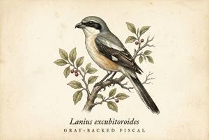 Gray-backed Fiscal illustration