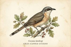 Gray-capped Cuckoo illustration