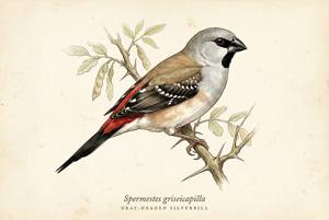 Gray-headed Silverbill illustration