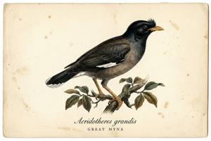 Great Myna illustration