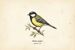 Great Tit illustration