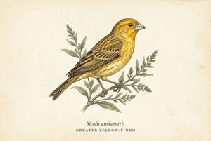 Greater Yellow-Finch illustration