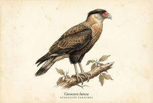 Guadalupe Caracara illustration