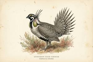 Gunnison Sage-Grouse illustration