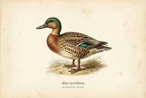 Hawaiian Duck illustration