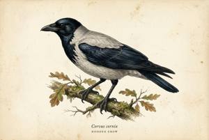 Hooded Crow illustration
