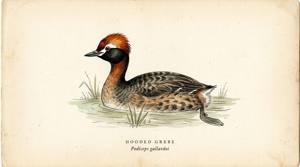 Hooded Grebe illustration