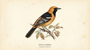Hooded Oriole illustration