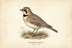 Horned Lark illustration