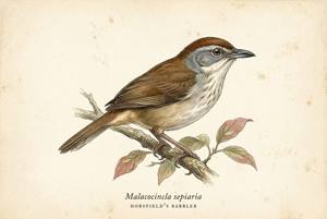 Horsfield's Babbler illustration