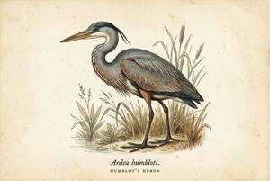 Humblot's Heron illustration