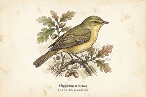 Icterine Warbler illustration