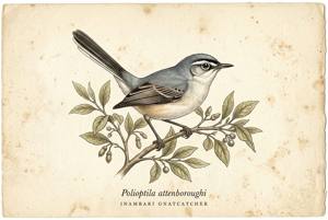 Inambari Gnatcatcher illustration